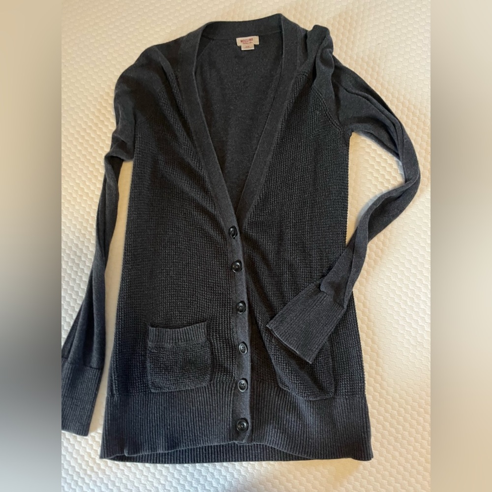 Mossimo dark grey boyfriend long cardigan